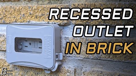 recessed junction box in brick wall|recessing receptacle in brick.